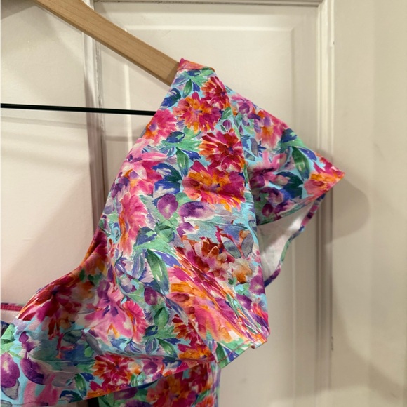 Amanda Uprichard Floral One Shoulder Mini Dress - Picture 7 of 9